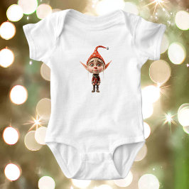 Body Para Bebê Conjunto Bebê Menina Magrinha Papai Noel Elfo Body
