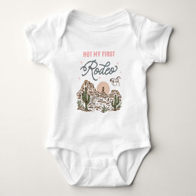 Body Para Bebê Conjunto Bodysuit Not My First Rodeo Western Cowgi (Frente)