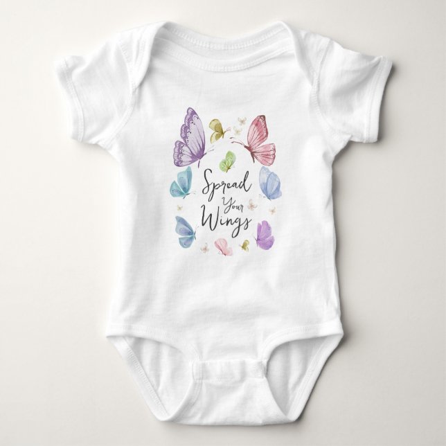 Body Para Bebê Conjunto Boho Espalhe As Asas Borboleta Bebê (Frente)