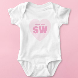Body Para Bebê Conjunto Branco de Recém-Nascido com Monograma de 