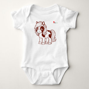 Body Para Bebê Conjunto de Bebê Adorável Chibi Pony Horse