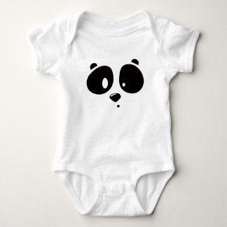 Body Para Bebê Conjunto de Bebê com Rosto de Panda Minimalista Fo
