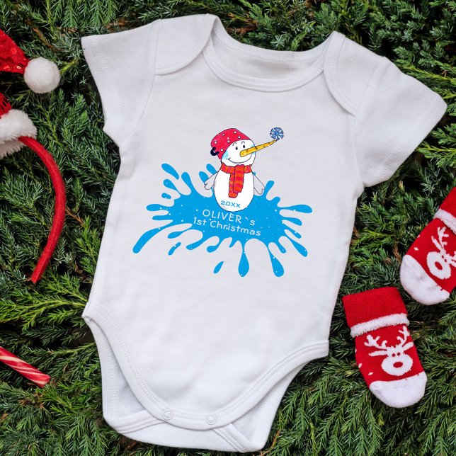 Body Para Bebê Conjunto de Bebê de Natal do Primeiro Natal do Beb (Criador carregado)