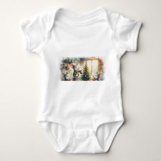 Body Para Bebê Conjunto de Bebê Doce: Feliz Natalzinho