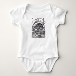 Body Para Bebê Conjunto de Bebê Gráfico de Coelho Zentangle Fofo
