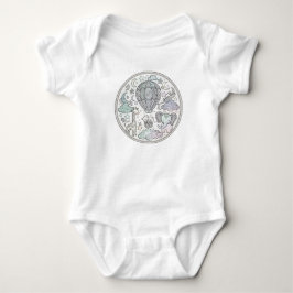 Body Para Bebê Conjunto de Bebê Mandala de Balão de Ar Quente Int