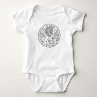 Body Para Bebê Conjunto de Bebê Mandala de Balão de Ar Quente Int