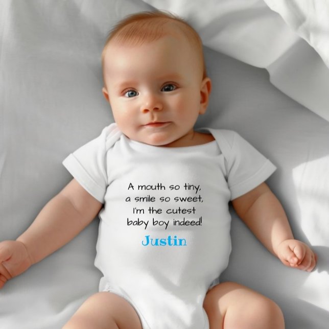 Body Para Bebê Conjunto de Bebê Menino Mais Fofo Personalizado,  (cutest baby boy!)