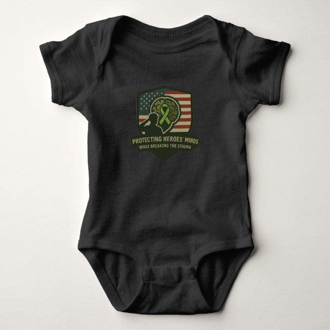 Body Para Bebê Conjunto de Bebê Operação Mind Shield (Frente)