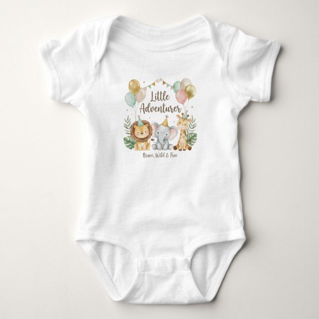 Body Para Bebê Conjunto de Bebê Pequeno Aventureiro – Bravo, Selv (Frente)