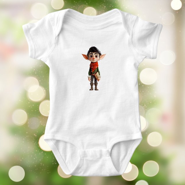 Body Para Bebê Conjunto de Bebê Poeta Adolescente Elfo de Natal (Criador carregado)