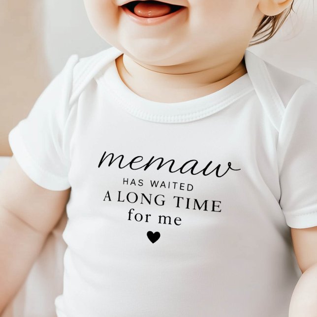 Body Para Bebê Conjunto de Bebê Presente Memaw Esperou (Criador carregado)