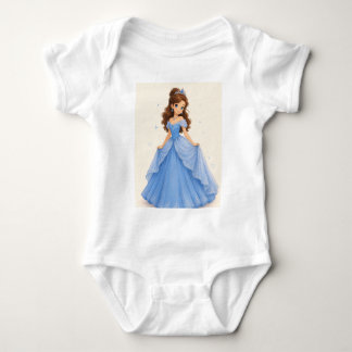 Body Para Bebê Conjunto de Bebê Princesa Azul Fofo