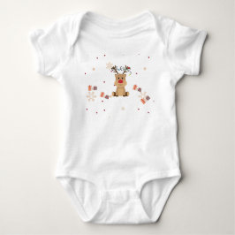 Body Para Bebê Conjunto de Bebê Rena de Natal Fofo