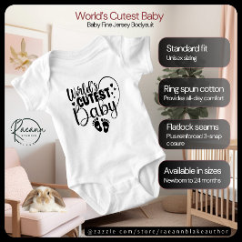 Body Para Bebê Conjunto de Bodysuit Mais Fofo do Mundo para Bebê