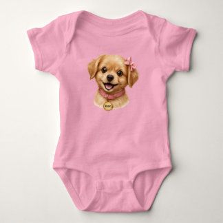 Body Para Bebê Conjunto de Bodysuit para Bebê com Cachorrinho Fof