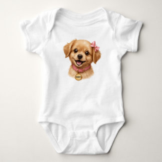 Body Para Bebê Conjunto de Bodysuit para Bebê com Cachorrinho Fof