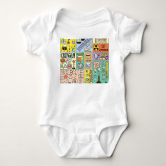 Body Para Bebê Conjunto de Ilustração de Vintage de Química Scien