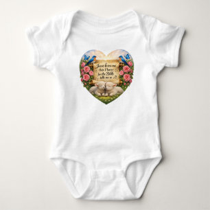 Body Para Bebê Conjunto de Jersey para Bebê Menina Cristã Jesus M
