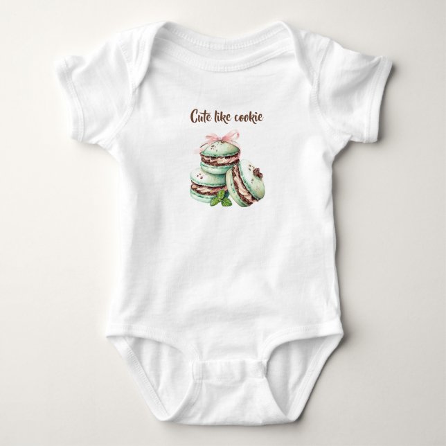 Body Para Bebê Conjunto de Macaron 'Lindo como Biscoito' Adoravel (Frente)