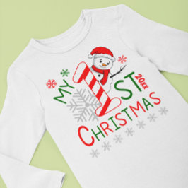 Body Para Bebê Conjunto de Natal Personalizado Meu Primeiro Natal