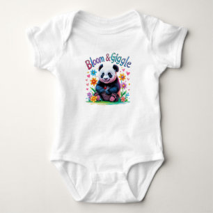 Body Para Bebê Conjunto de um ano do Bebê Panda Bloom & Giggle