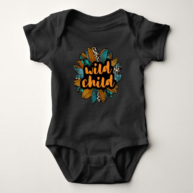 Body Para Bebê Conjunto de Uma Peça para Bebê Wild Child (Frente)