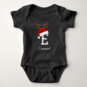 Body Para Bebê Conjuntos de Natal da Família Monogramas