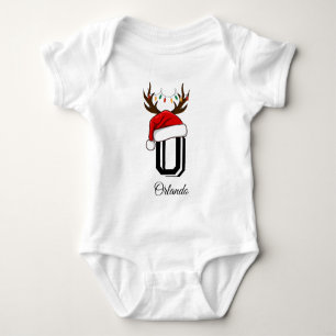 Body Para Bebê Conjuntos de Natal da Família Monogramas