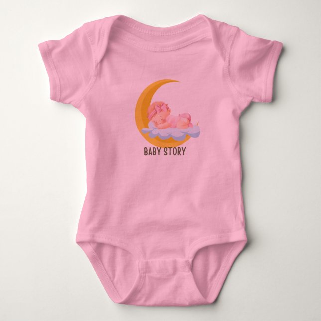 Body Para Bebê Conjuntos para bebé Sleeping into the Moon Baby (Frente)