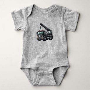 Body Para Bebê Construção/guindaste com idade personalizada #