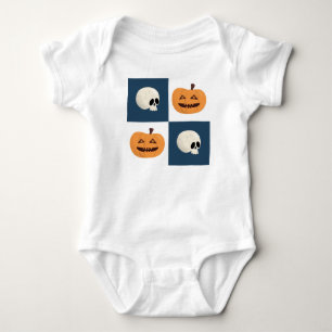 Body Para Bebê Controlo de Skulls e de Pumpkins