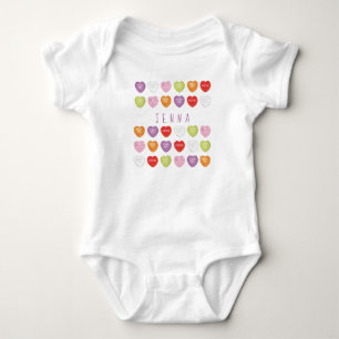 Body Para Bebê Conversação Corações de Bebê Personalizado