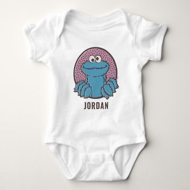 Body Para Bebê Cookie Monster | Om Nom Nom (Frente)