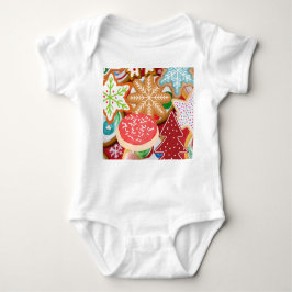 Body Para Bebê Cookies de Natal