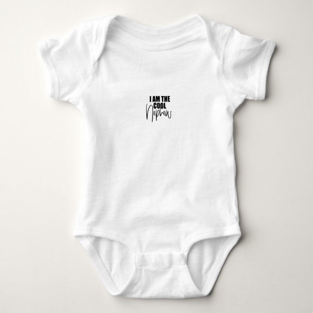Body Para Bebê Cool Baby Nephew Aunt Auntie Funny Quote  (Frente)