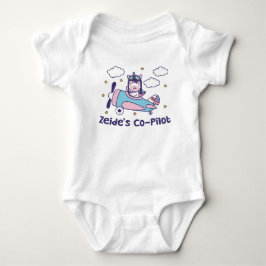 Body Para Bebê Copoiloto do Zeide - Avião Unicórnio