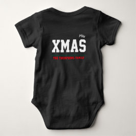 Body Para Bebê Cor de biquetê personalizada de Natal Baby Jersey
