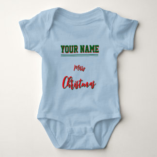Body Para Bebê Cor de biquetê personalizada de Natal Baby Jersey