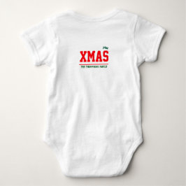 Body Para Bebê Cor de biquetê personalizada de Natal Baby Jersey