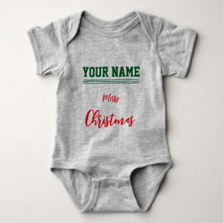 Body Para Bebê Cor de biquetê personalizada de Natal Baby Jersey