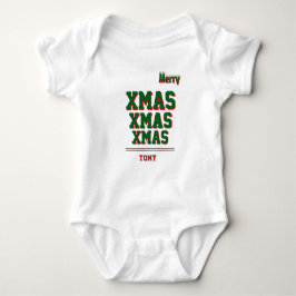 Body Para Bebê Cor de biquetê personalizada de Natal Baby Jersey