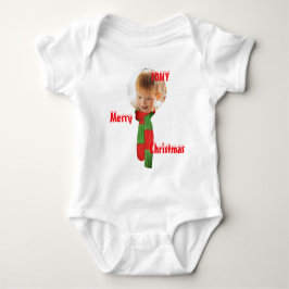 Body Para Bebê Cor de biquetê personalizada de Natal Baby Jersey