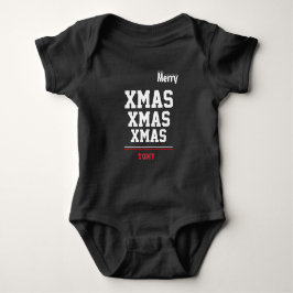 Body Para Bebê Cor de biquetê personalizada de Natal Baby Jersey
