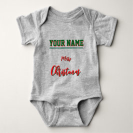 Body Para Bebê Cor de biquetê personalizada de Natal Baby Jersey