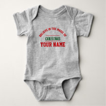 Cor de biquetê personalizada de Natal Baby Jersey