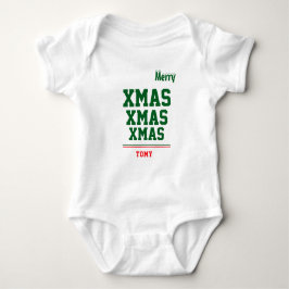 Body Para Bebê Cor de biquetê personalizada de Natal Baby Jersey