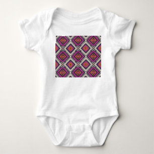 Body Para Bebê Cor retrorativa, design de Navajo tribal.