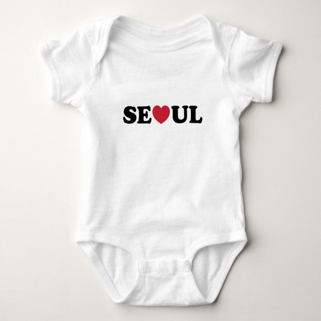 Body Para Bebê Coração de Amor de Seul (Frente)