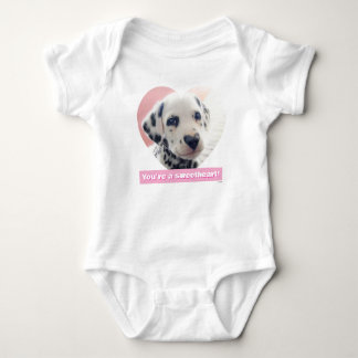 Body Para Bebê Coração de Dalmata Nariz